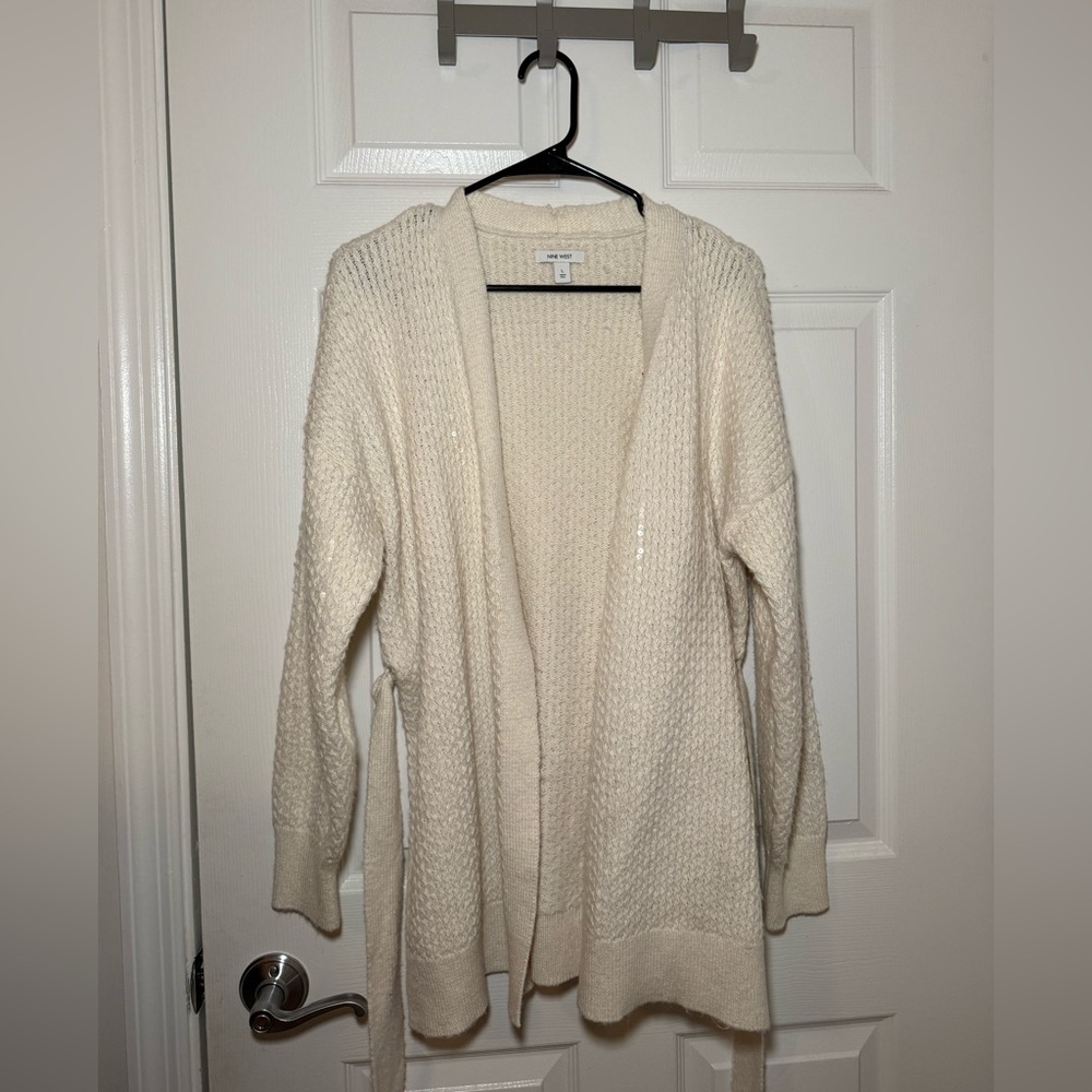 Nine West Sequin Cardigan